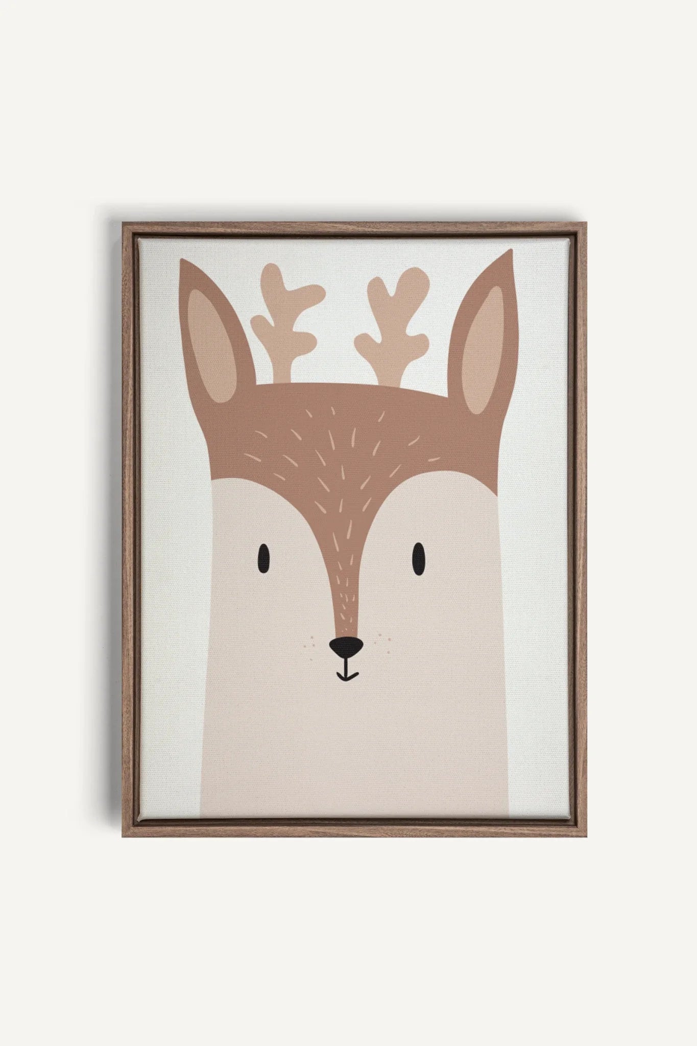 OLEKA CANVAS - CHEVREUIL, Oeuvre sur toile étirée, encadré Brun Chêne