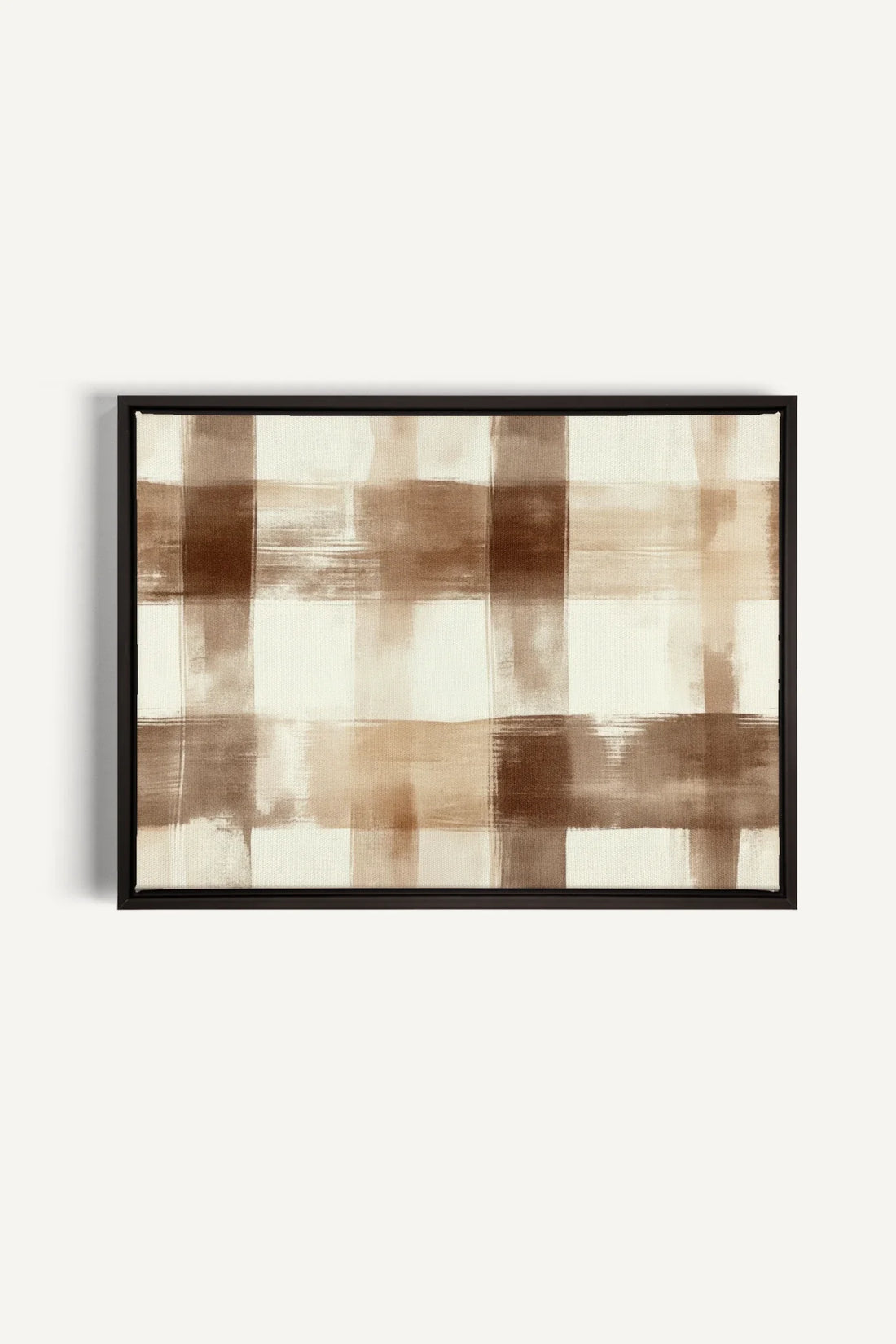 OLEKA CANVAS - CHIC PLAID, Oeuvre sur toile étirée, encadré Noir