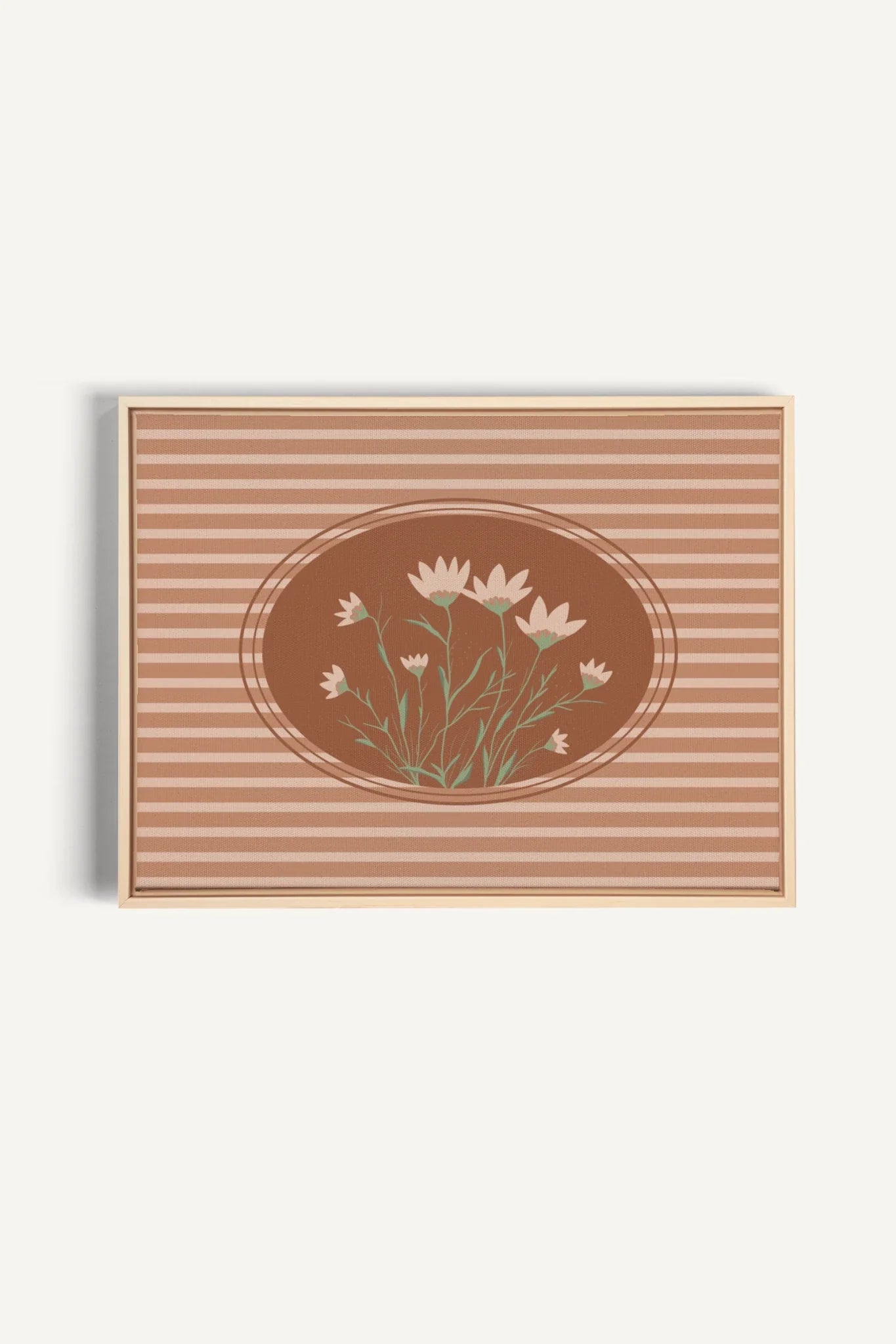 OLEKA CANVAS - CINNAMON FIELDS, Oeuvre sur toile étirée, encadré Naturel Clair