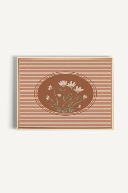 OLEKA CANVAS - CINNAMON FIELDS, Oeuvre sur toile étirée, encadré Naturel Clair