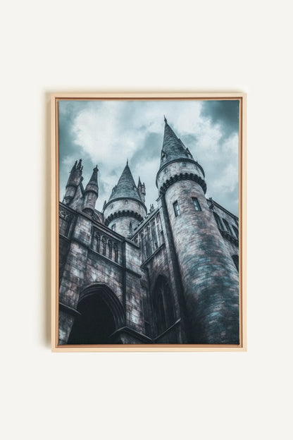 OLEKA CANVAS - CITÉ DES SORCIERS, Oeuvre sur toile étirée, encadré Naturel Clair