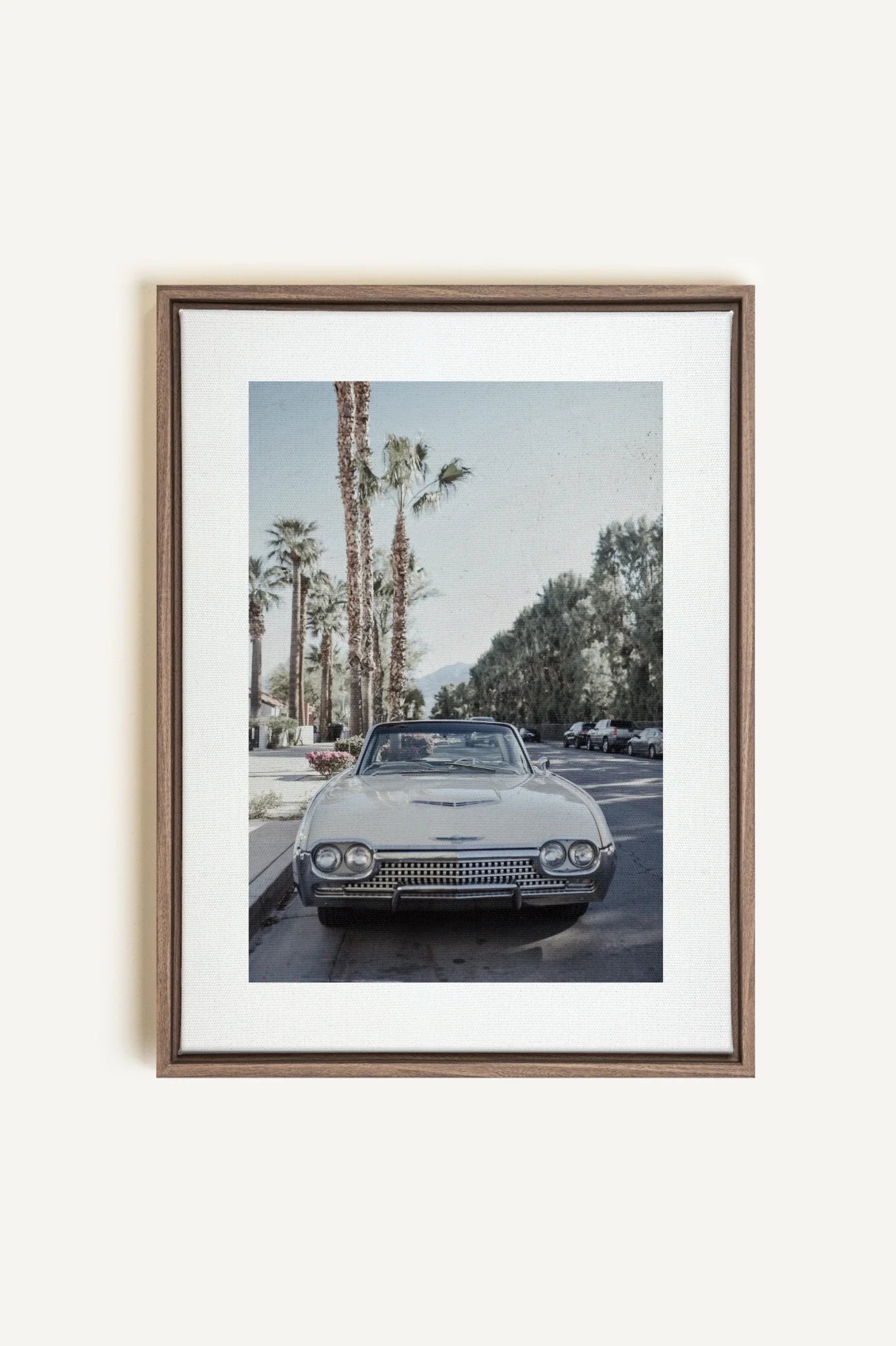 OLEKA CANVAS - CLASSIC PALM RIDE, Oeuvre sur toile étirée, encadré Brun Chêne