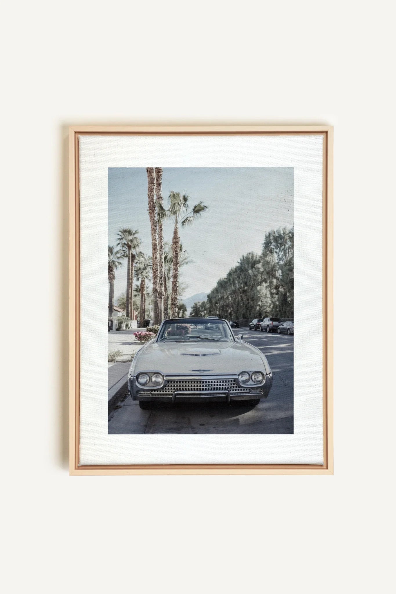 OLEKA CANVAS - CLASSIC PALM RIDE, Oeuvre sur toile étirée, encadré Naturel Clair