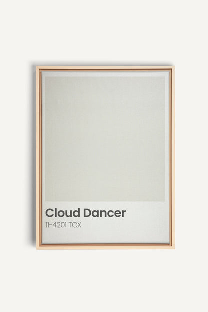 CLOUD DANCER, Oeuvre sur toile étirée, encadré Naturel Clair