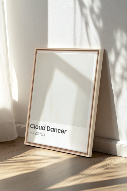 CLOUD DANCER, Oeuvre sur toile étirée, encadré Naturel Clair