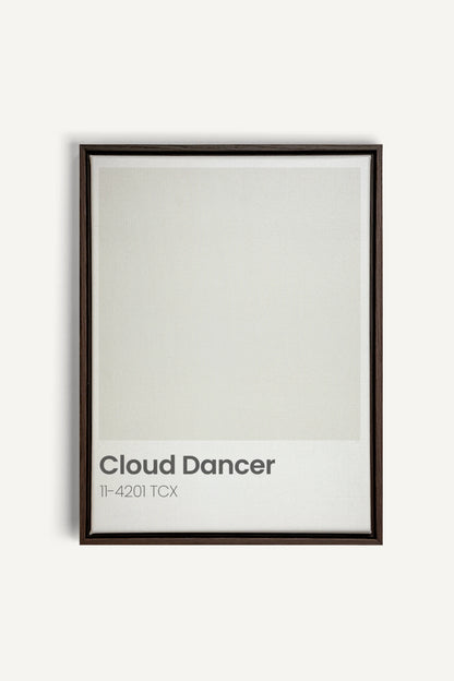 CLOUD DANCER, Oeuvre sur toile étirée, encadré Brun Noyer