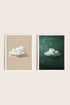 OLEKA CANVAS - CLOUD SET, 2 Oeuvres sur toile étirée, encadré Blanc