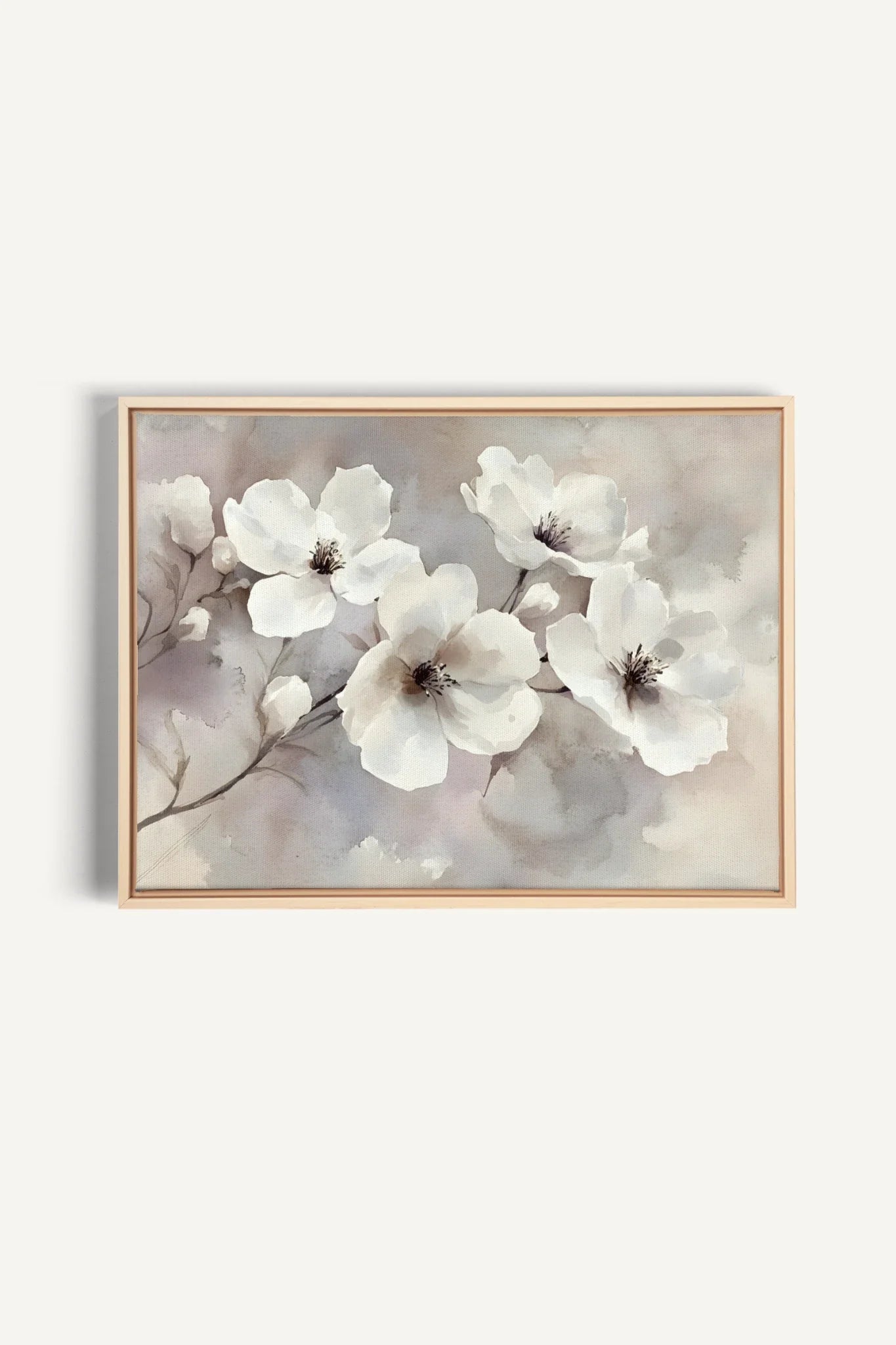 OLEKA CANVAS - CLOUDED Groom, Oeuvre sur toile étirée, encadré Naturel Clair