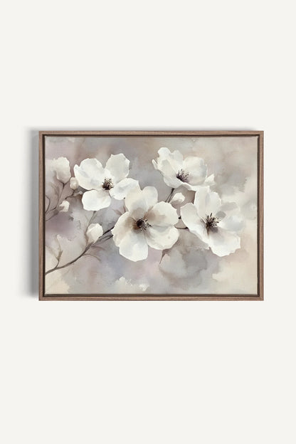 OLEKA CANVAS - CLOUDED Groom, Oeuvre sur toile étirée, encadré Brun Chêne