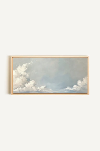 OLEKA CANVAS - CLOUDSCAPE, Oeuvre sur toile étirée, encadré Naturel Clair