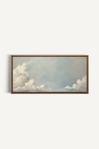 OLEKA CANVAS - CLOUDSCAPE, Oeuvre sur toile étirée, encadré Brun Chêne