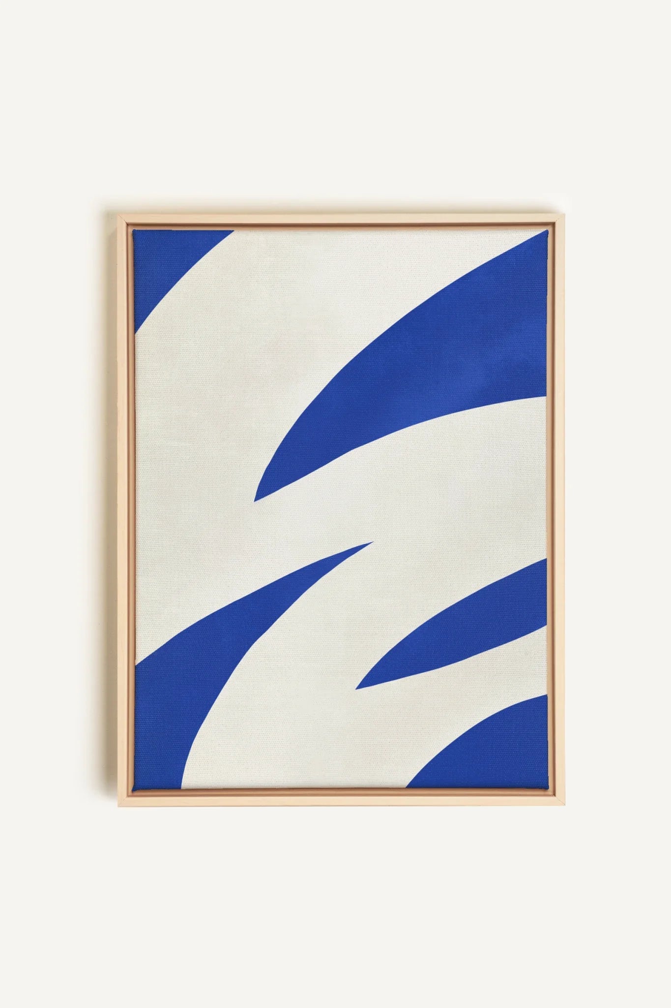 OLEKA CANVAS - COBALT FLOW, Oeuvre sur toile étirée, encadré Naturel Clair