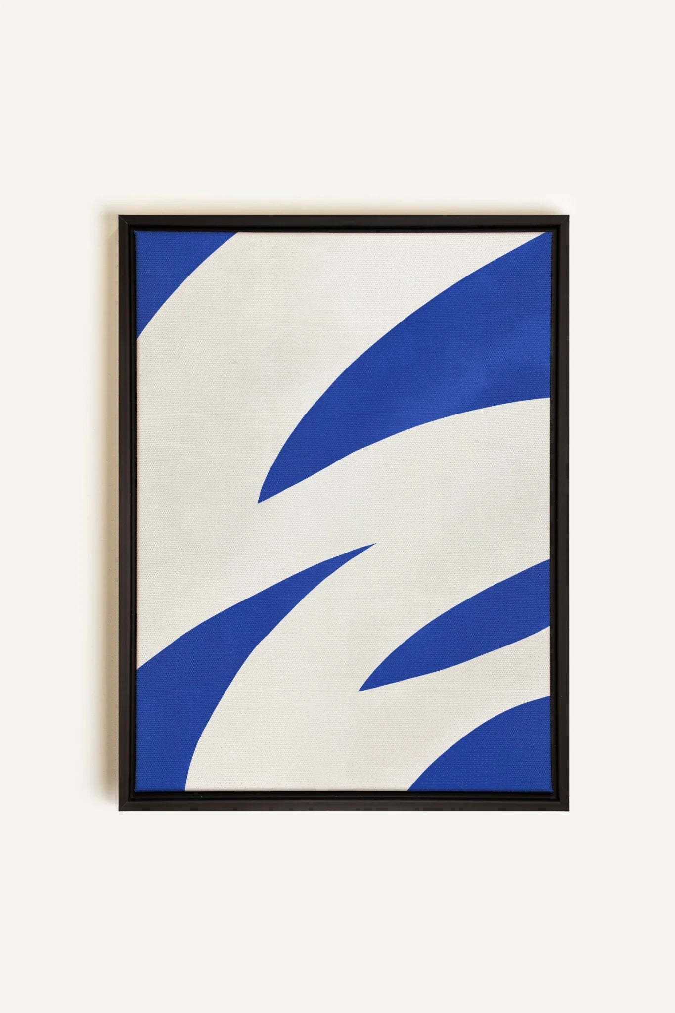 OLEKA CANVAS - COBALT FLOW, Oeuvre sur toile étirée, encadré Noir