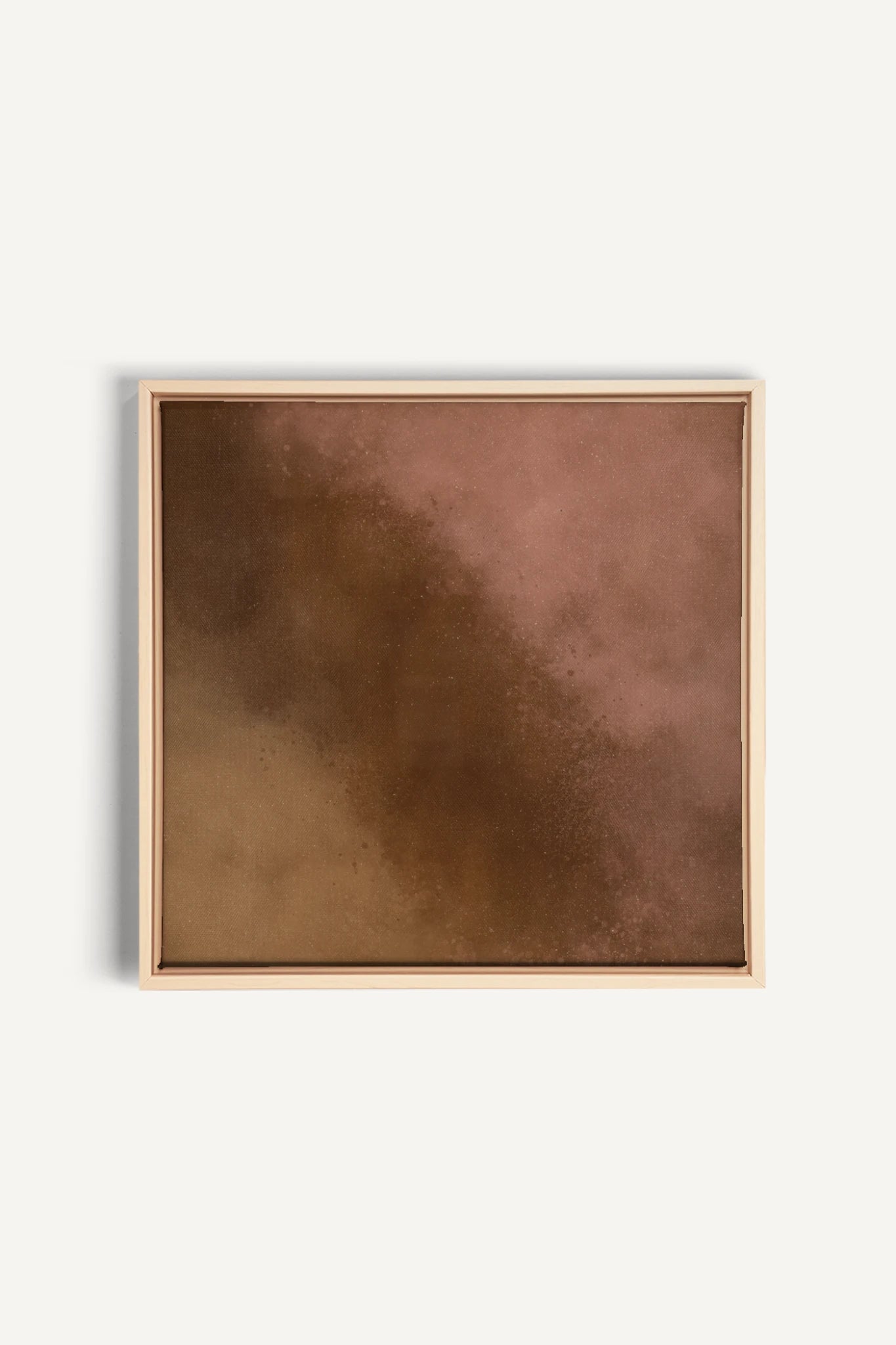COCOA DUST, Artwork on stretched canvas, framed Natural Light