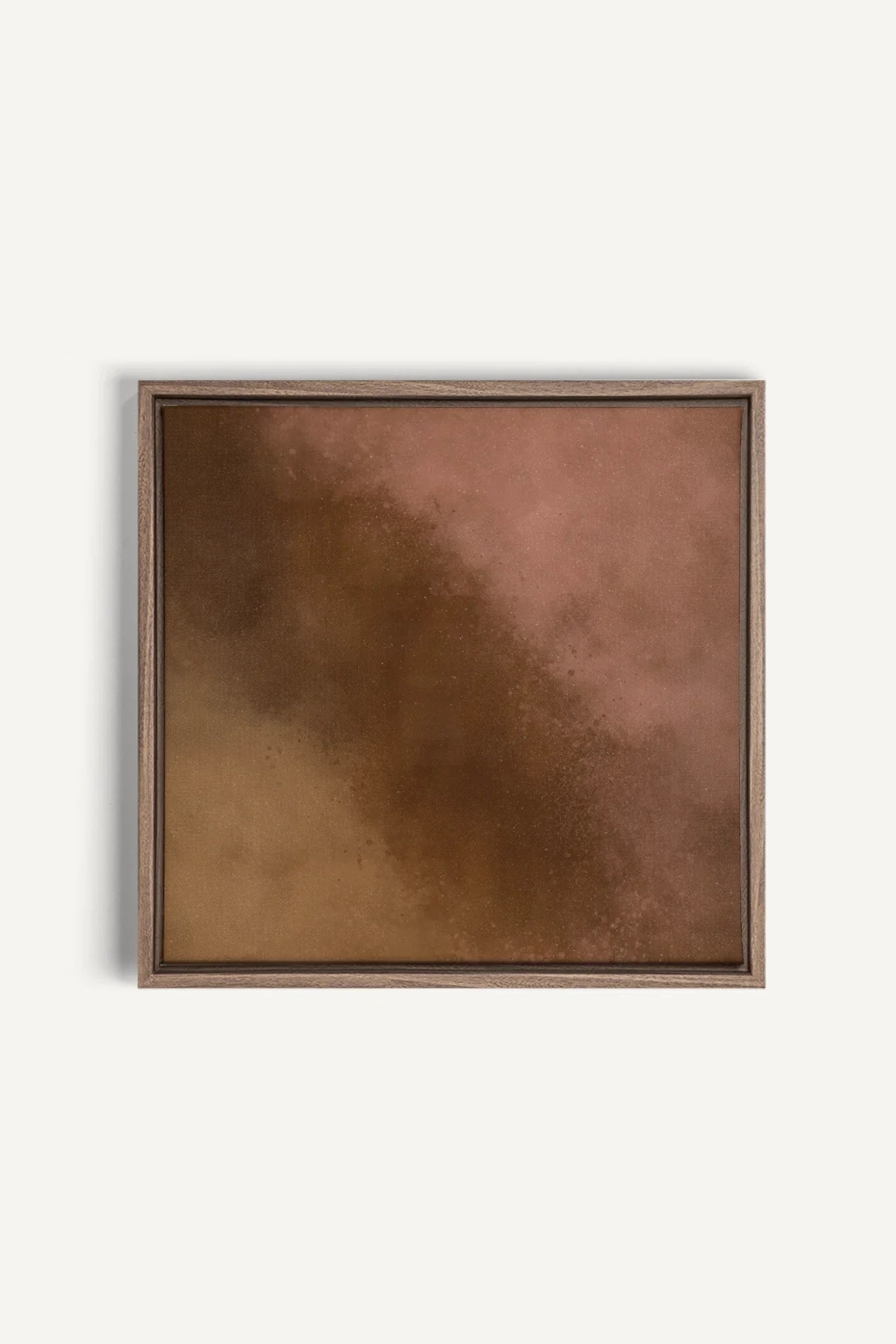 OLEKA CANVAS - COCOA DUST, Oeuvre sur toile étirée, encadré Brun Chêne