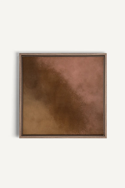 OLEKA CANVAS - COCOA DUST, Oeuvre sur toile étirée, encadré Brun Chêne