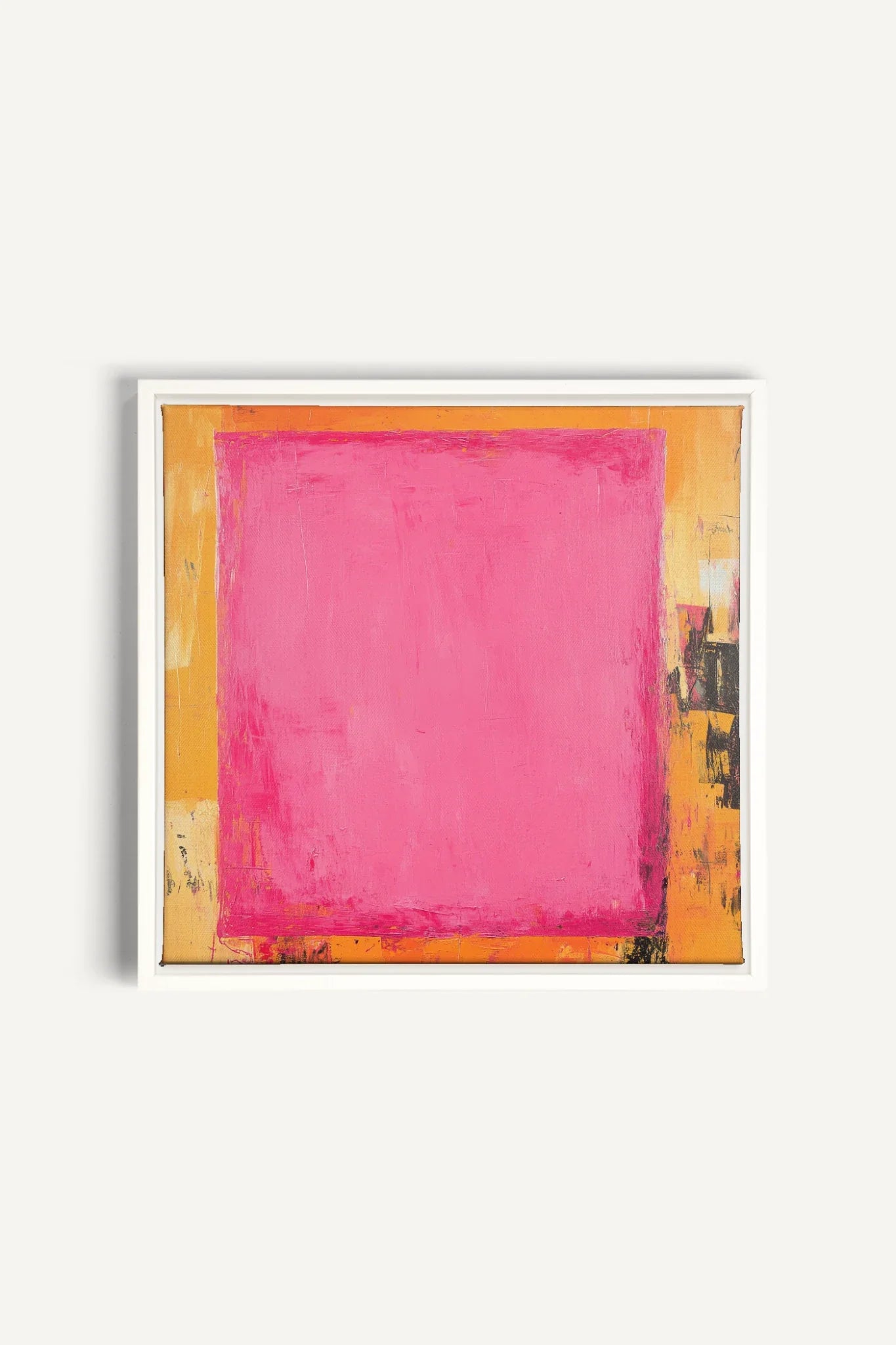 OLEKA CANVAS - COLOR BLAZE, Oeuvre sur toile étirée, encadré Blanc