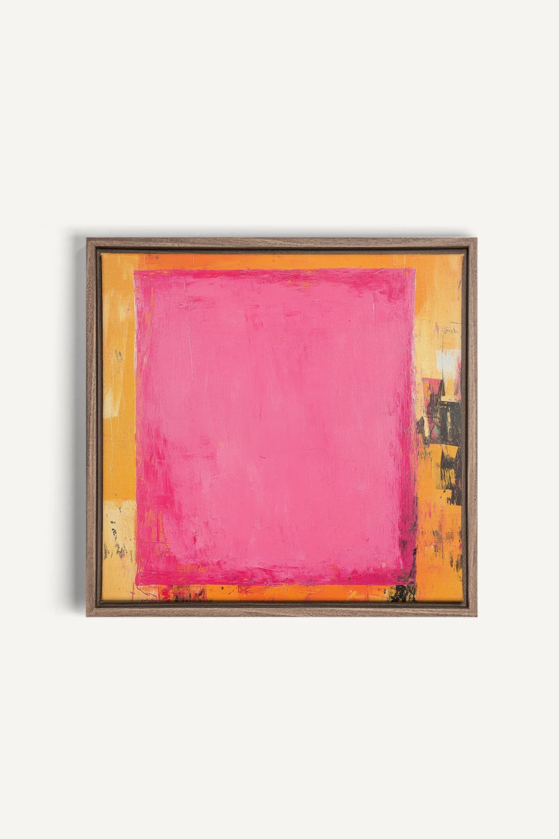 OLEKA CANVAS - COLOR BLAZE, Oeuvre sur toile étirée, encadré Brun Chêne