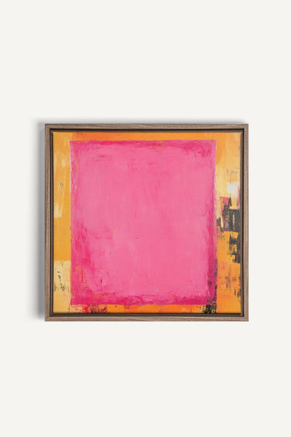 OLEKA CANVAS - COLOR BLAZE, Oeuvre sur toile étirée, encadré Brun Chêne