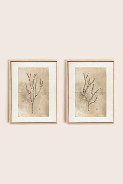 COMBINAISON JADE WILSON, 2 Artworks on stretched canvas, framed Natural Light