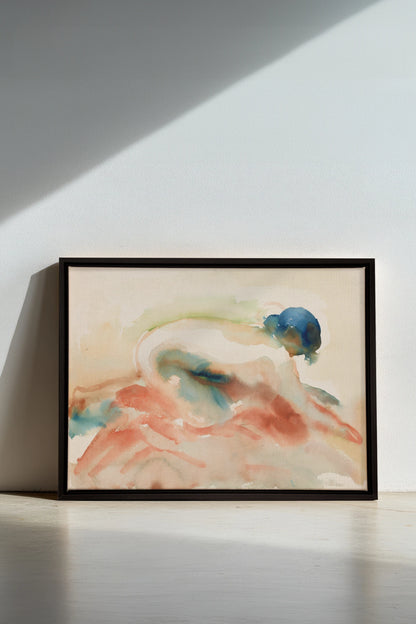 CORAL DRIFT, Work on stretched canvas, framed Black