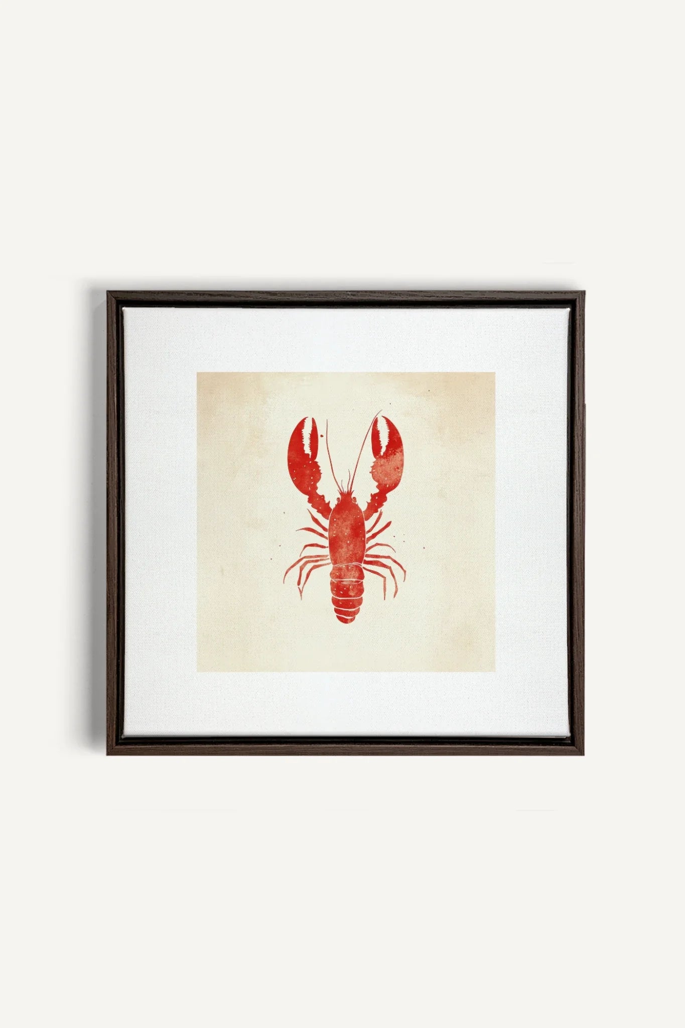 OLEKA CANVAS - CÔTE SALÉE, Oeuvre sur toile étirée, encadré Brun Noyer