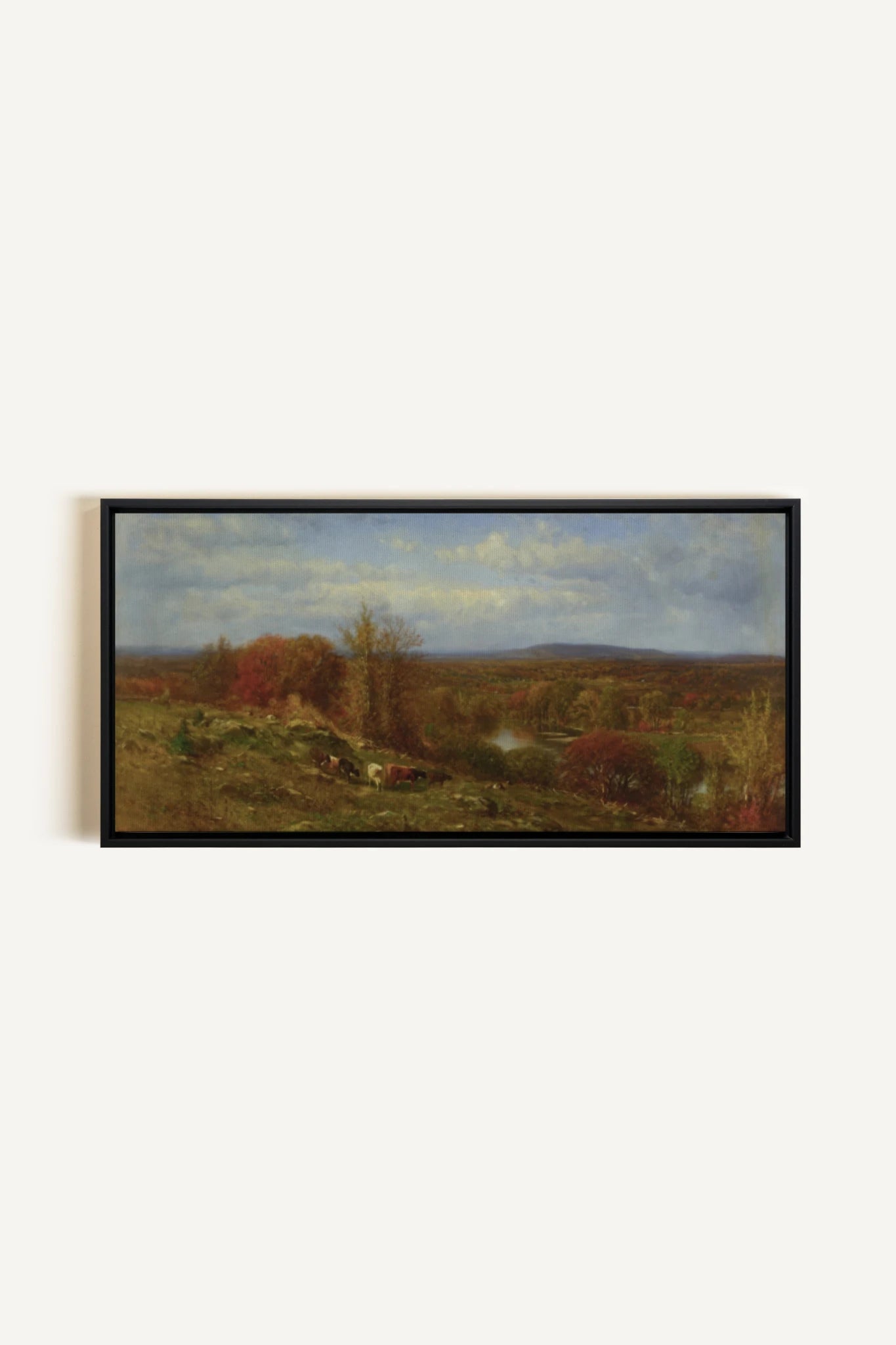 COUNTRYSIDE GLOW, Artwork on stretched canvas, framed in black