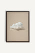 OLEKA CANVAS - CREAM CLOUD, Oeuvre sur toile étirée, encadré Brun Noyer