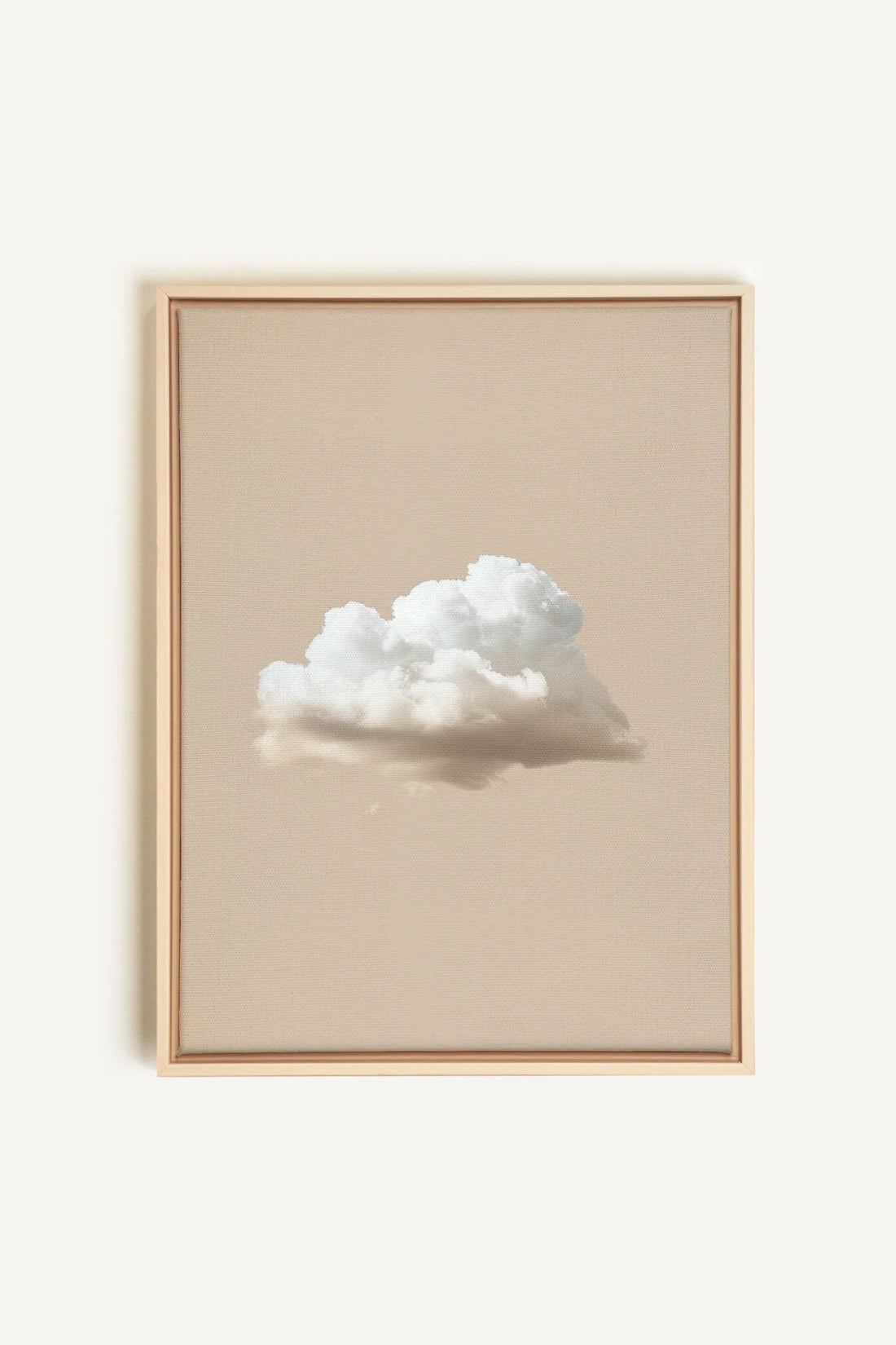 OLEKA CANVAS - CREAM CLOUD, Oeuvre sur toile étirée, encadré Naturel Clair