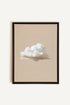 OLEKA CANVAS - CREAM CLOUD, Oeuvre sur toile étirée, encadré Noir