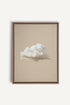 OLEKA CANVAS - CREAM CLOUD, Oeuvre sur toile étirée, encadré Brun Chêne