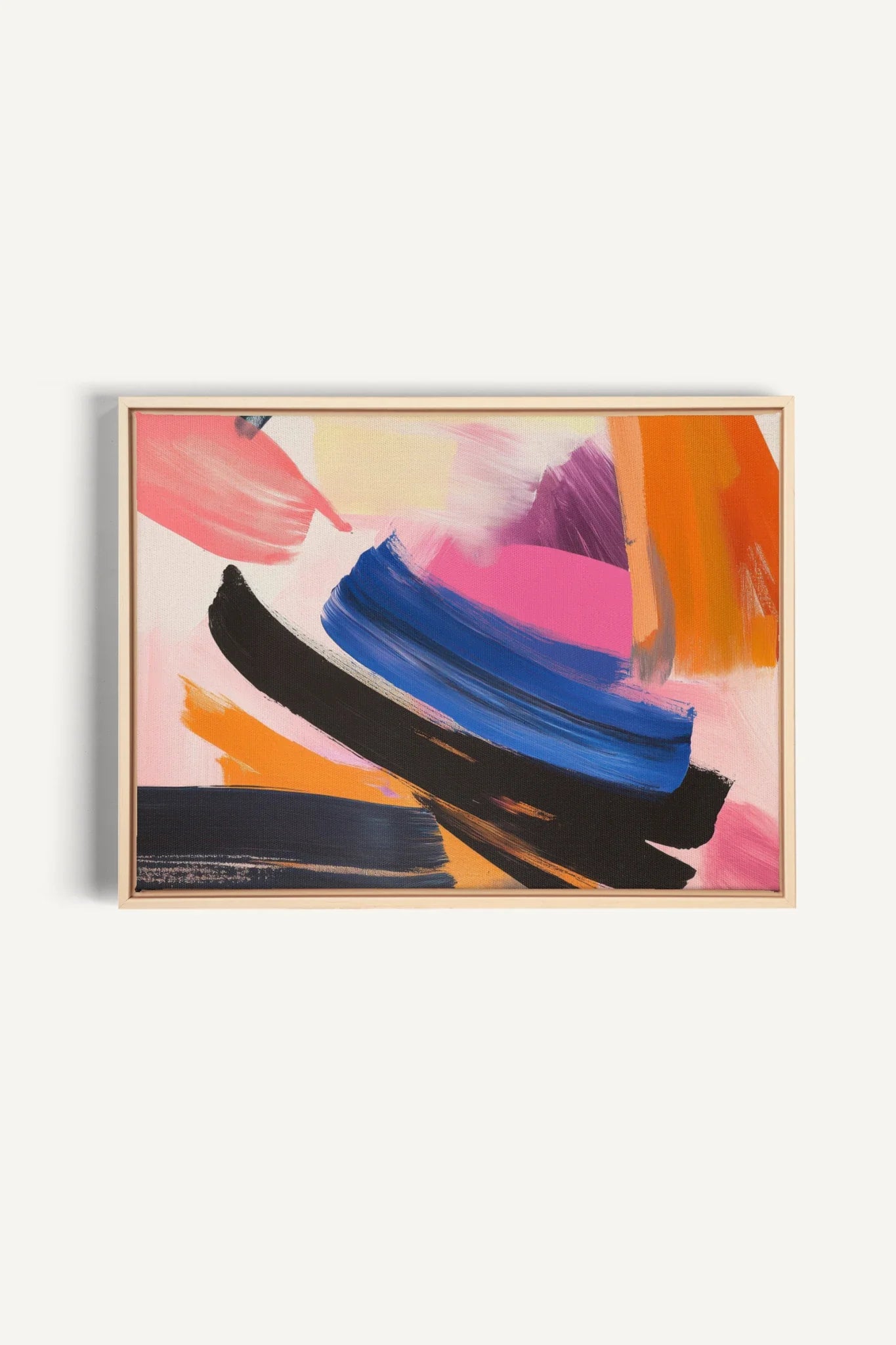 OLEKA CANVAS - CREATIVE PULSE, Oeuvre sur toile étirée, encadré Naturel Clair