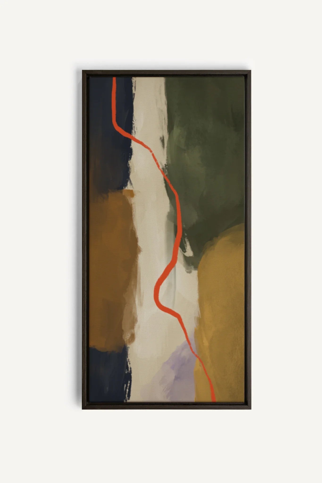 OLEKA CANVAS - CREVASSE, Oeuvre sur toile étirée, encadré Brun Noyer