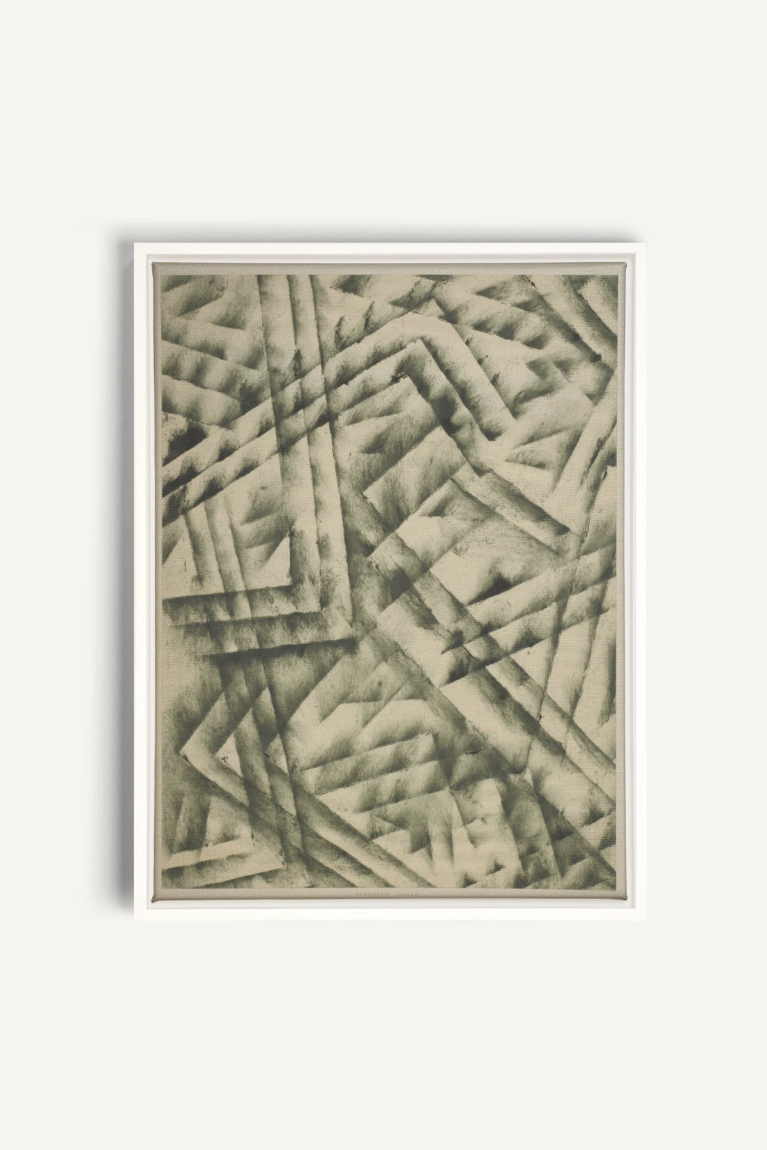 CROSSED LINES, Oeuvre sur toile étirée, encadré Blanc