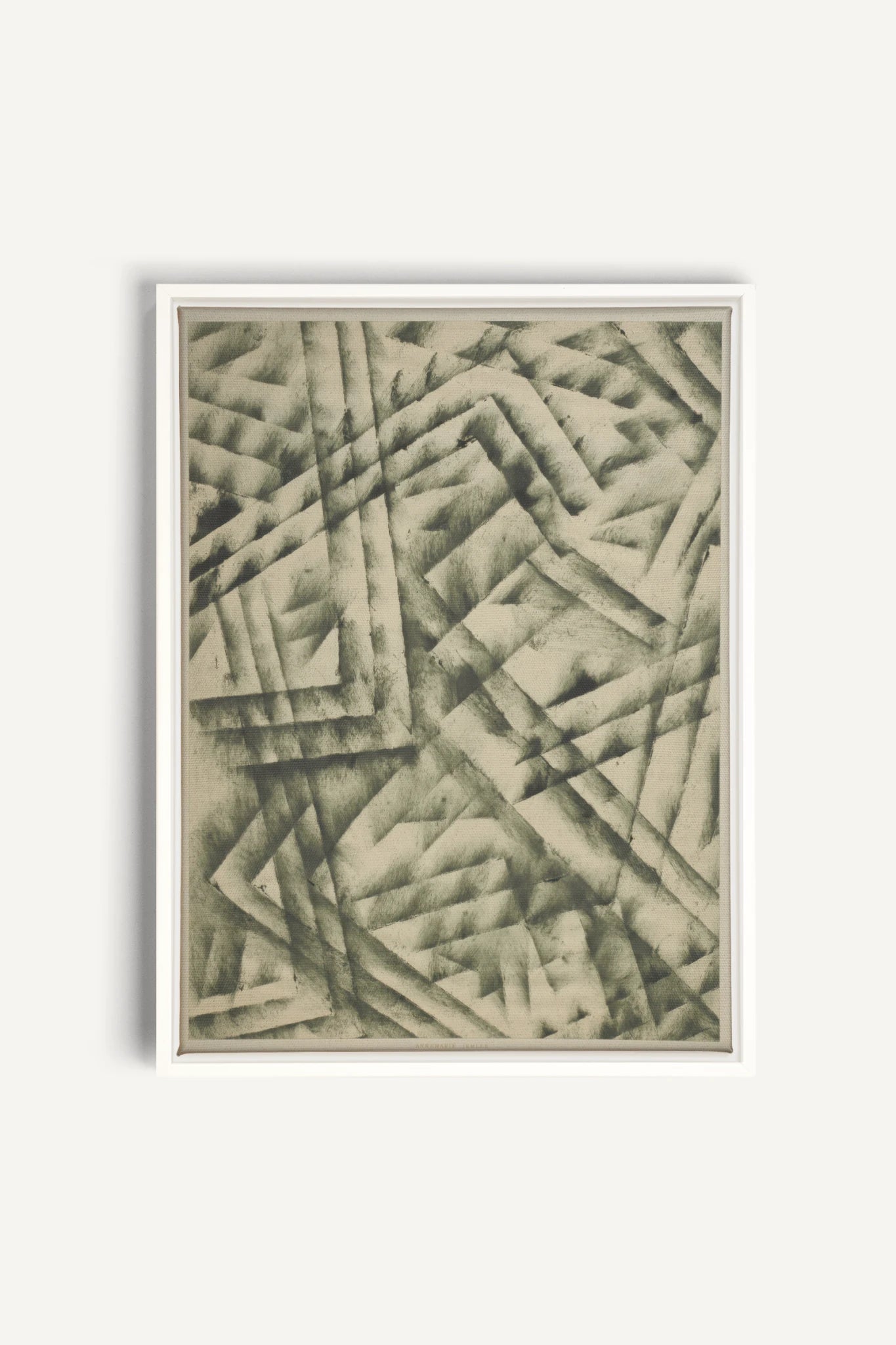 CROSSED LINES, Oeuvre sur toile étirée, encadré Blanc