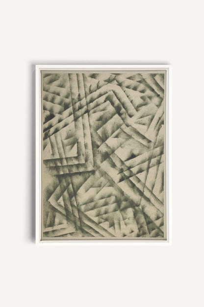CROSSED LINES, Oeuvre sur toile étirée, encadré Blanc