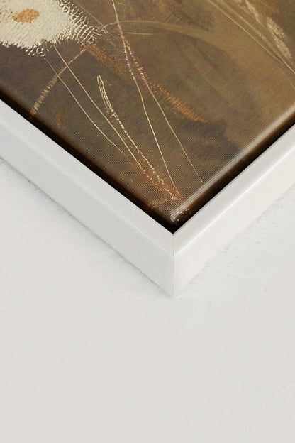 OLEKA CANVAS - Daisy Breeze, Oeuvre sur toile étirée, encadré Blanc