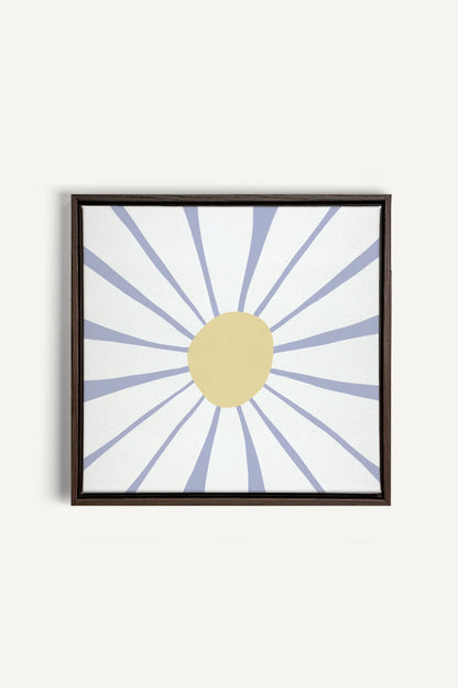 OLEKA CANVAS - DAISY DREAM, Oeuvre sur toile étirée, encadré Brun Noyer