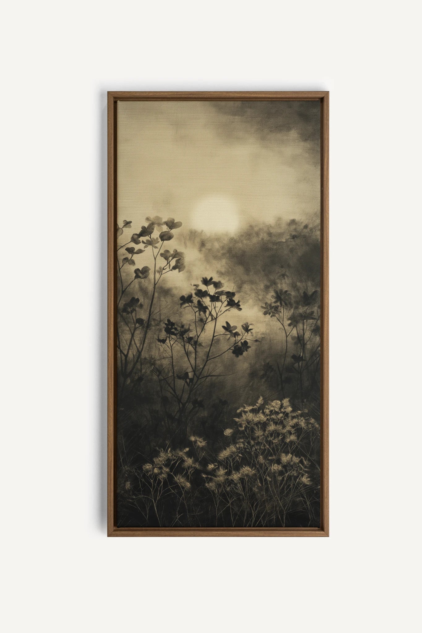 DAWN AWAKENS, Oeuvre sur toile étirée, encadré Brun Chêne