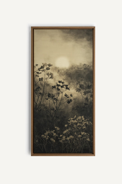 DAWN AWAKENS, Oeuvre sur toile étirée, encadré Brun Chêne