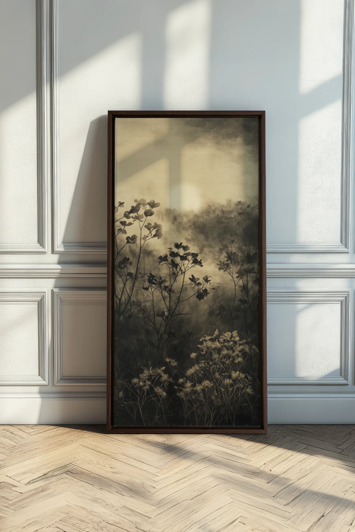 DAWN AWAKENS, Artwork on stretched canvas, Walnut Brown frame