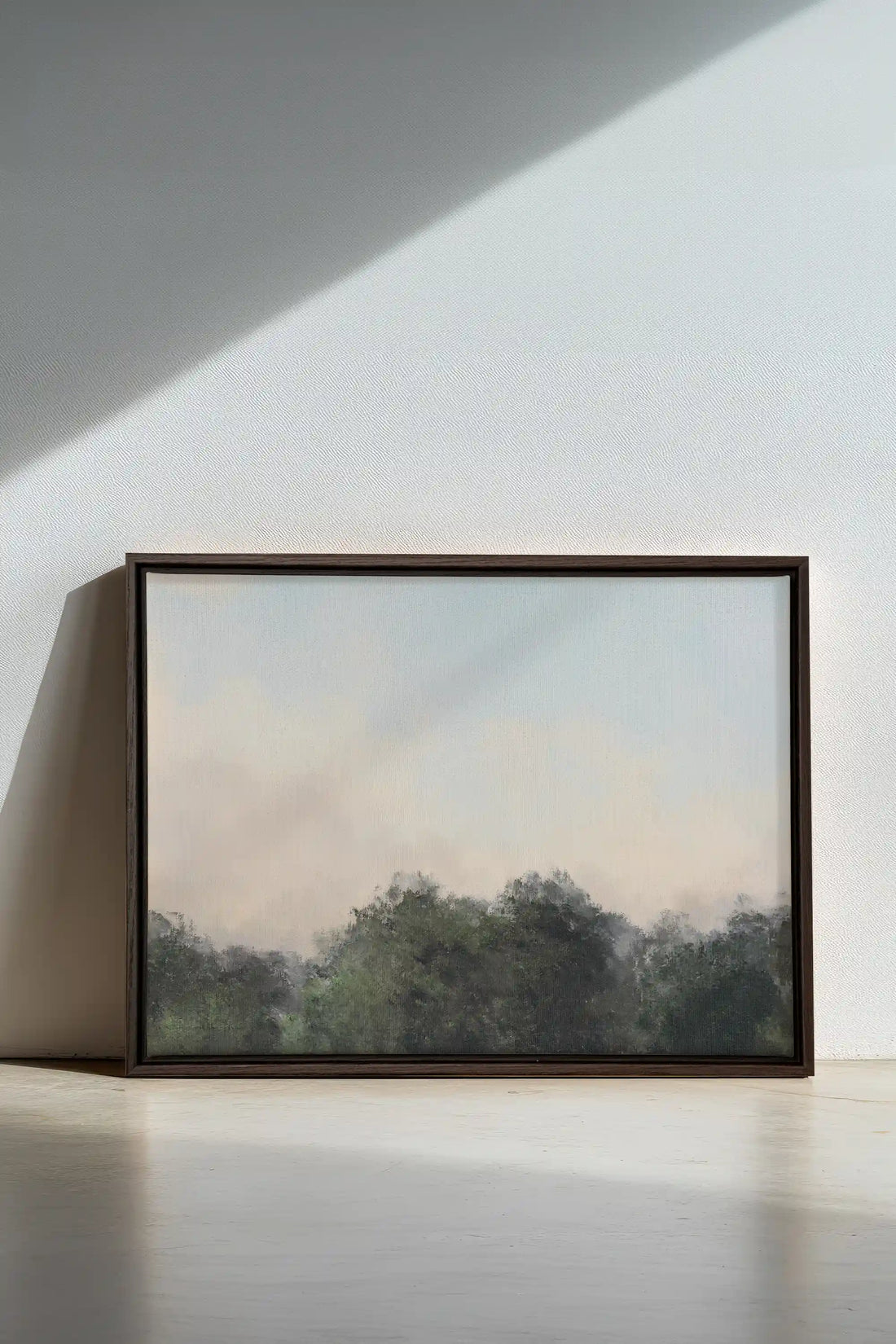 DAWN II, Artwork on stretched canvas, framed in Walnut Brown