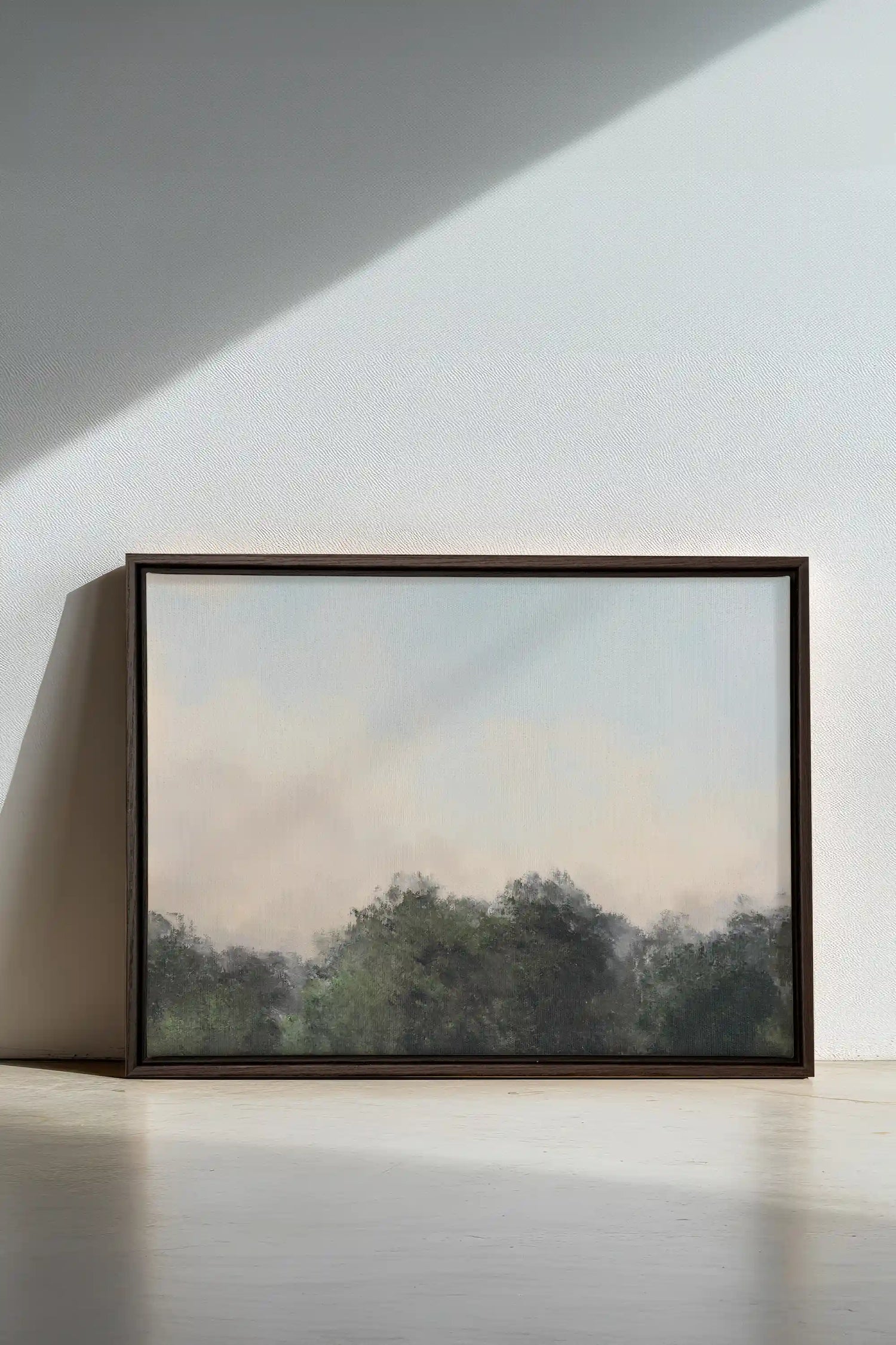 DAWN II, Oeuvre sur toile étirée, encadré Brun Noyer