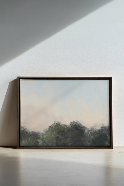 DAWN II, Oeuvre sur toile étirée, encadré Brun Noyer