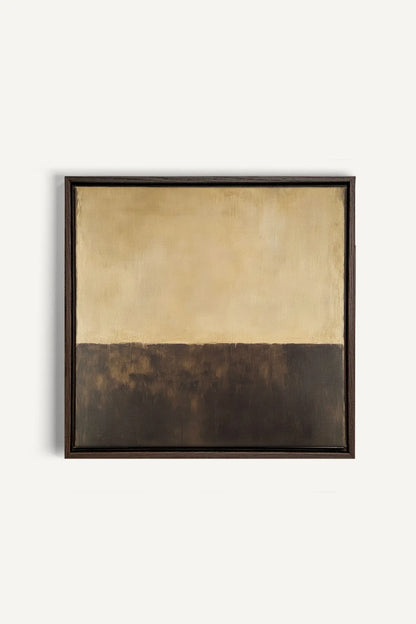 OLEKA CANVAS - DEEP CALM, Oeuvre sur toile étirée, encadré Brun Noyer