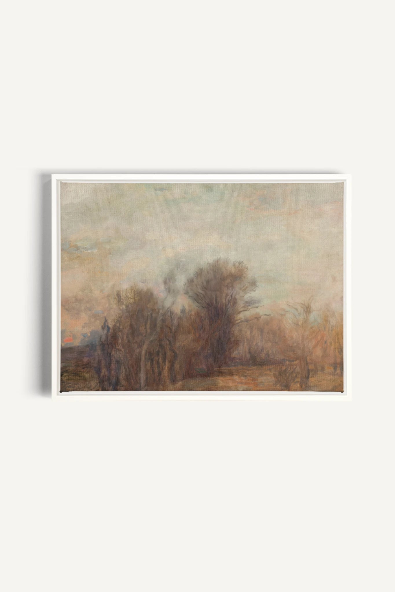 DERNIER SOUFFLE, Oeuvre sur toile étirée, encadré Blanc