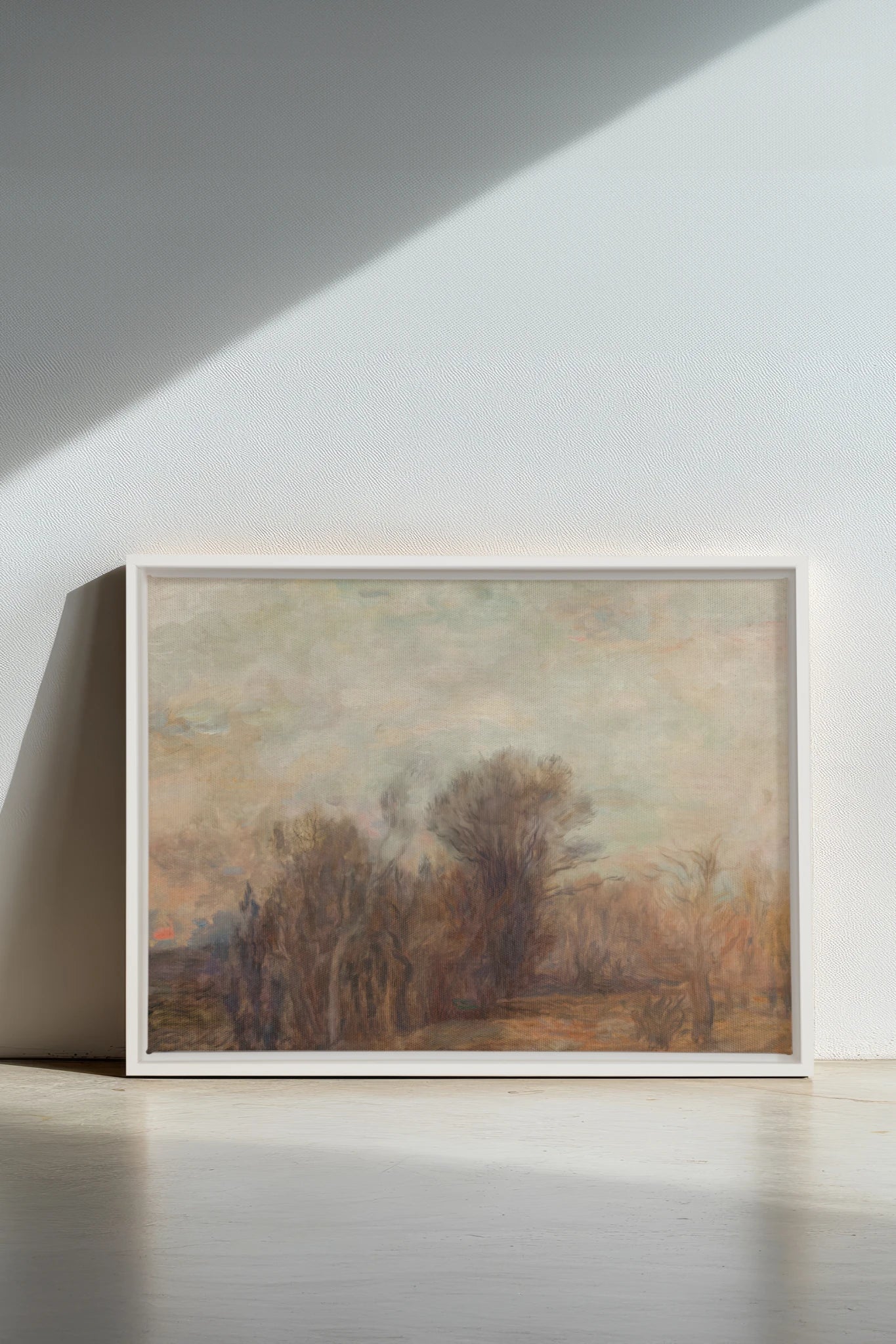 DERNIER SOUFFLE, Oeuvre sur toile étirée, encadré Blanc