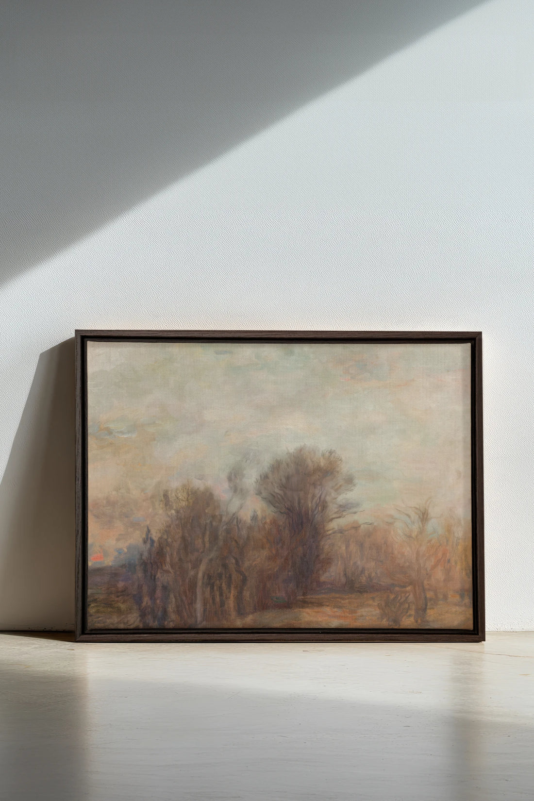 DERNIER SOUFFLE, Work on stretched canvas, framed Walnut Brown