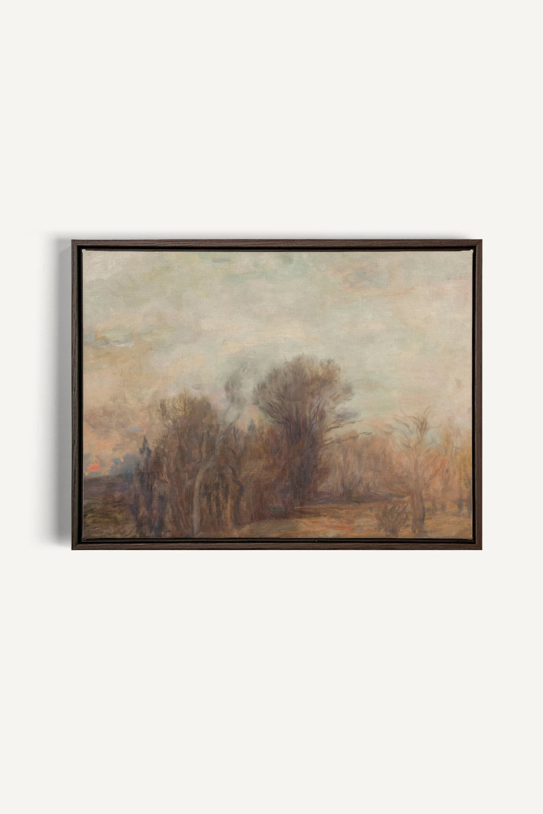 DERNIER SOUFFLE, Work on stretched canvas, framed Walnut Brown