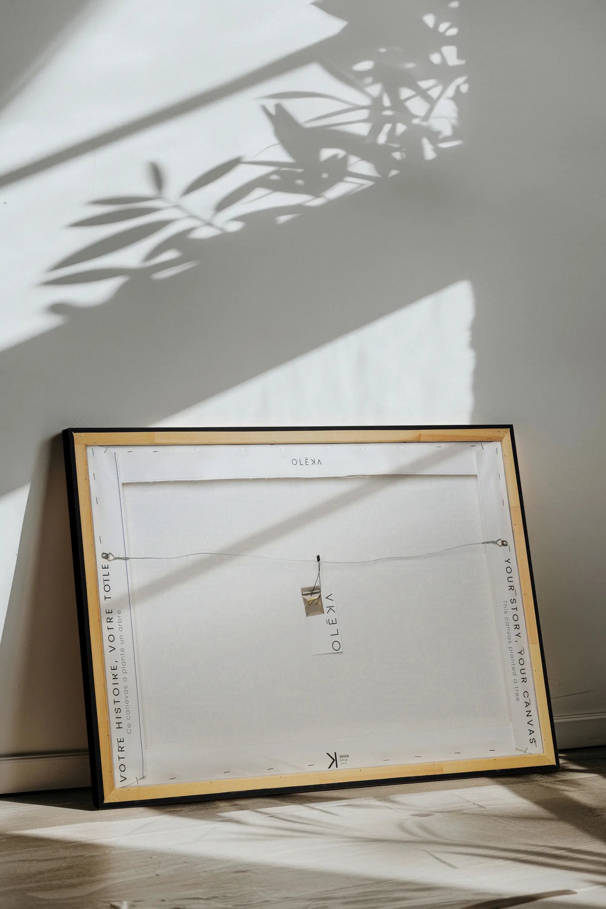 OLEKA CANVAS - LUEUR DU MATIN, Oeuvre sur toile étirée, encadré Noir